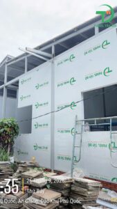 dự án 30 phòng trọ sử dụng panel và tôn pu