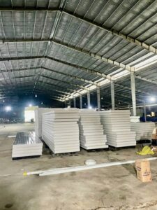 Panel cách nhiệt dày 125mm cho nhà máy chế biến xoài tại Cao Lãnh 