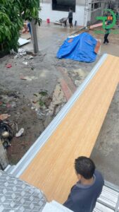 Tôn pu vân gỗ Panel Tây Đô sản xuất cho công trình tiệc cưới